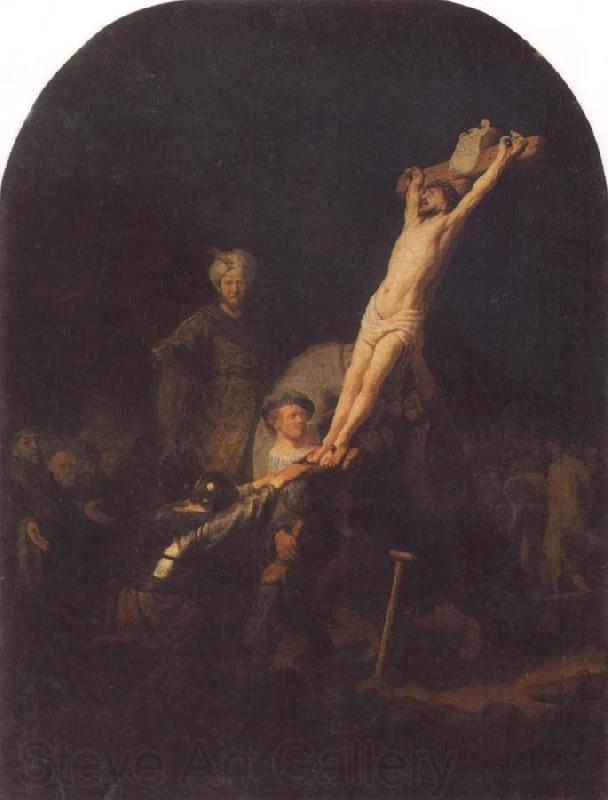 REMBRANDT Harmenszoon van Rijn The Raising of the Cross Spain oil painting art